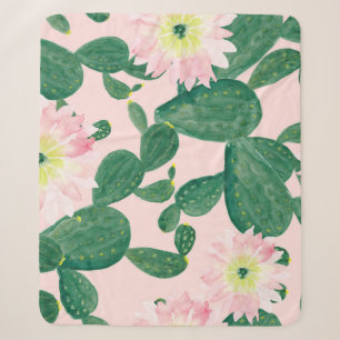 Kakteen Blume: Aquarellmalerei Sherpadecke