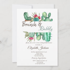Kakteen Brunch & Bubbly Einladung