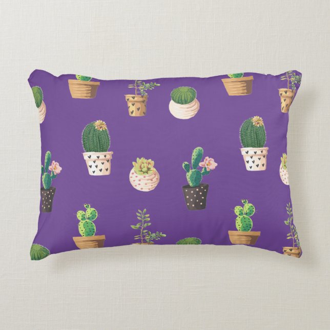 Kakteen der grünen Dessrt in Pots Dekokissen (Vorderseite)