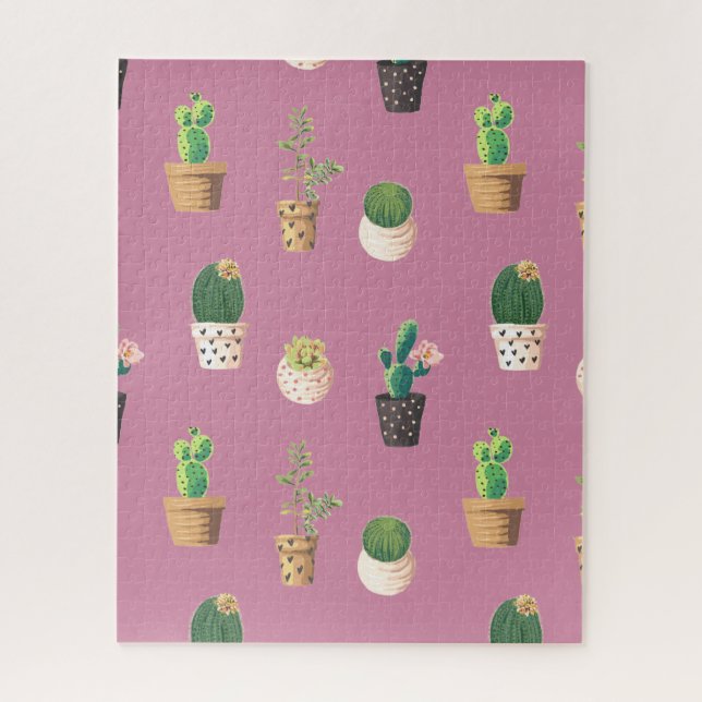 Kakteen der grünen Dessrt in Pots Puzzle (Vertikal)