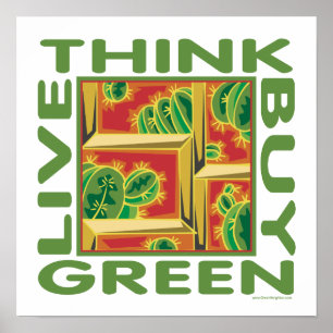 Kakteen-Design Poster