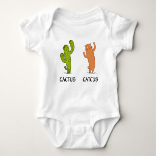 Kakteen, Funny Cat Gift, Cactus & Cat Lover Baby Strampler