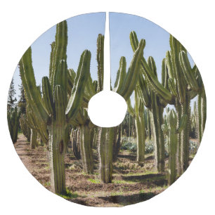 Kakteen Garten, tropische Wüstenlandschaft. Polyester Weihnachtsbaumdecke