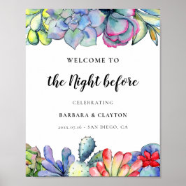 Kakteen Herzlich Willkommen in der Nacht zuvor Poster