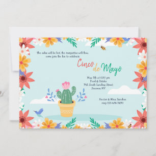Kakteen im Bloom Cinco de Mayo Einladung