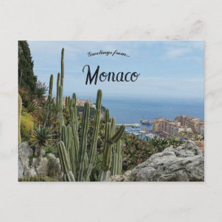 Kakteen in der Nähe des Hafens in Monaco Postkarte