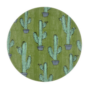 Kakteen in Pot Illustration Schneidebrett
