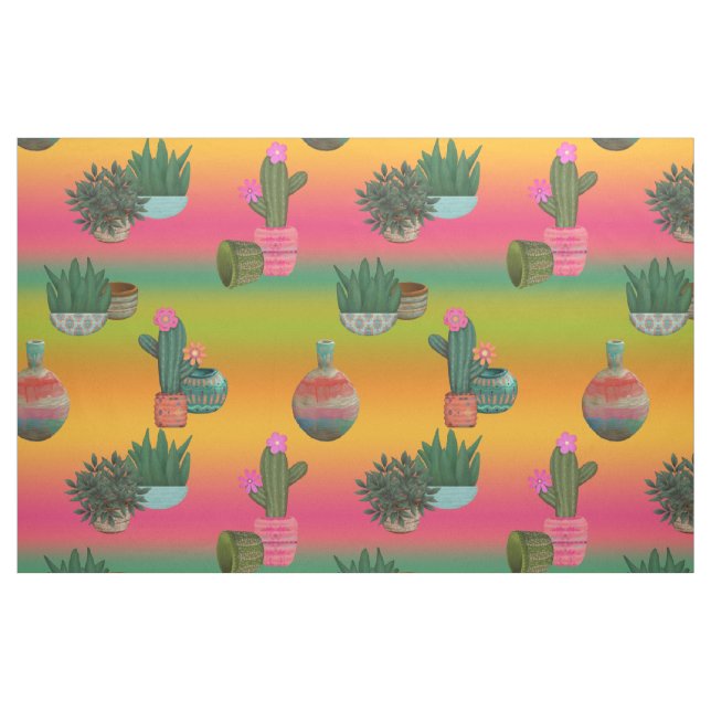 Kakteen in Pots Southwestern Ombre Stoff (Fat Quarter (45,7 x 55,9 cm))