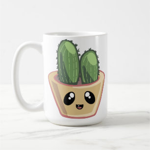 Kakteen Kawai Grün Sukkulente Wasserfarbe Pflanze Kaffeetasse
