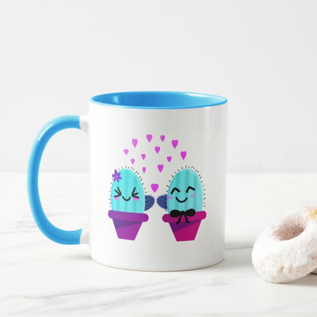 Kakteen-Liebe Tasse (Mit Donut)