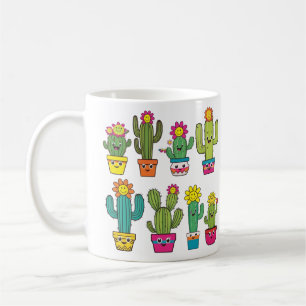 Kakteen, niedliche kaffeetasse