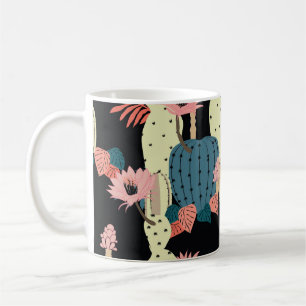Kakteen-Pflanze: Vintages botanisches Muster Kaffeetasse