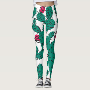 Kakteen Pflanze, Vintages, nahtloses Muster. Leggings