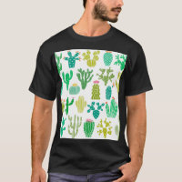 Kakteen Pflanze: Vintages Set mit Blumen.
