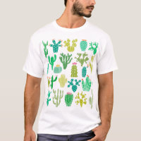 Kakteen Pflanze: Vintages Set mit Blumen.
