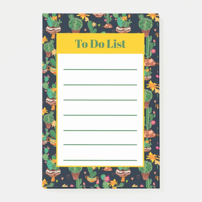 Kakteen Post-it Klebezettel (Vorderseite)