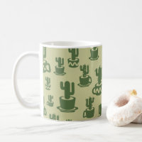 Kakteen-Silhouette in Tassen und Töpfen