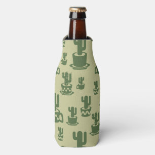 Kakteen-Silhouette in Tassen und Töpfen Flaschenkühler