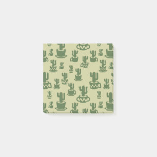 Kakteen-Silhouette in Tassen und Töpfen Post-it Klebezettel