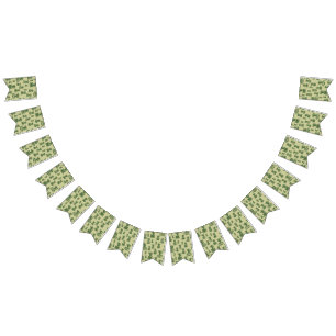 Kakteen-Silhouette in Tassen und Töpfen Wimpelkette