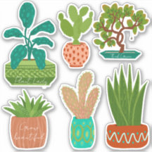 Kakteen Stickers Scrapbook Hauspflanzen