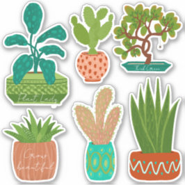 Kakteen Stickers Scrapbook Hauspflanzen Aufkleber