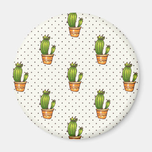 Kakteen & Succulent Polk Dot Muster Magnet