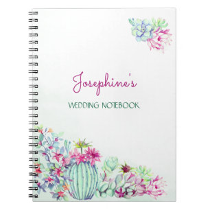 Kakteen & Succulents Wedding Planning Notebook Notizblock