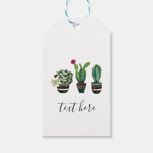 Kakteen, Sukkulent, Aquarell, Fiesta, Mexikanisch, Geschenkanhänger