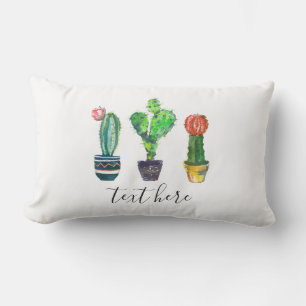Kakteen, Sukkulent, Aquarell, Fiesta, Mexikanisch, Kissen Für Draußen