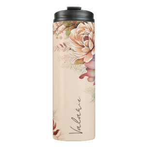 Kakteen Sukkulente Monogram Thermal Tumbler Thermosbecher