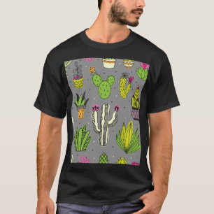 Kakteen, Sukkulente: tropischer Vintager Hintergru T-Shirt