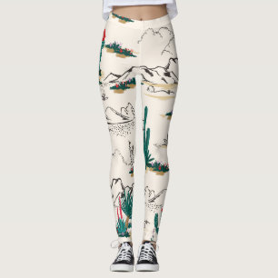 Kakteen Sukkulente: Vintage Wüstenflora. Leggings