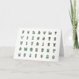 Kakteen Sukkulenten Pflanze Handgezeichnete botani Karte