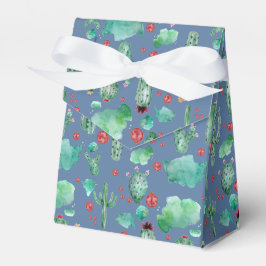 Kakteen und Ladybug-Muster - blauer Hintergrund Geschenkschachtel