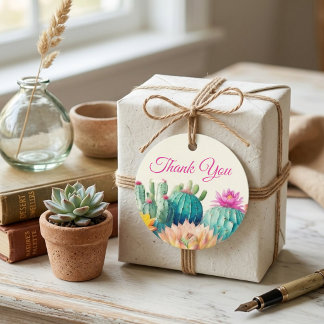 Kakteen und Succulent Danke Tags Geschenkanhänger