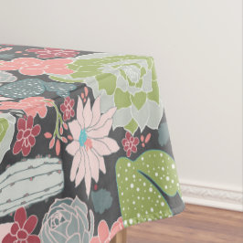 Kakteen und sukkulente Pflanze Grüntöne Pinks blau Tischdecke