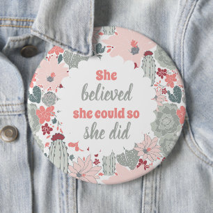 Kakteen, von denen sie glaubte, sie könne es, also button