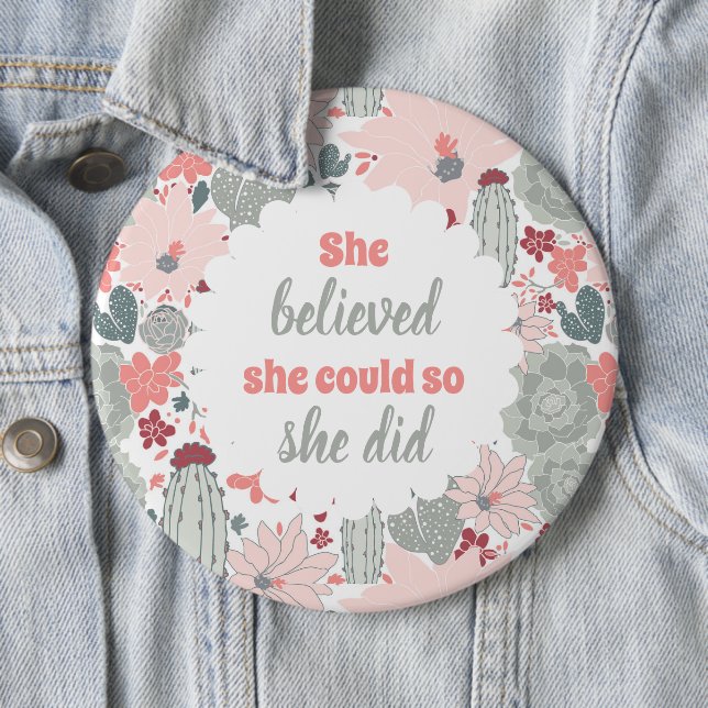 Kakteen, von denen sie glaubte, sie könne es, also button (Beispiel)