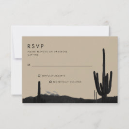 Kakteen Wedding RSVP Karte
