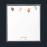 Kaktovik String Lights Notizblock<br><div class="desc">Retro Weihnachtsleuchten Design von Shelby Allison.</div>