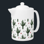 Kaktus<br><div class="desc">Cactus muster design illustriert mit farbigen Polka-Punkten auf weißem Hintergrund</div>