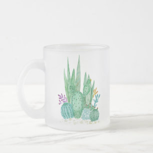 Kaktus, Aquarell Mattglastasse