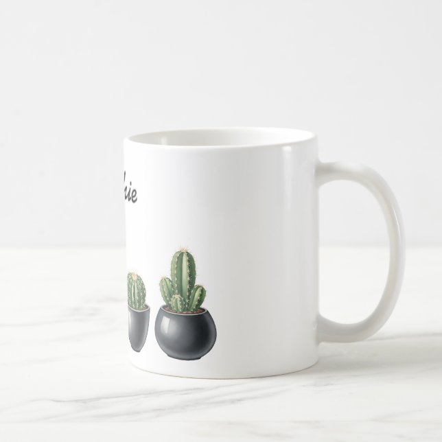 Kaktus-Aquarell-Tasse Kaffeetasse (Rechts)