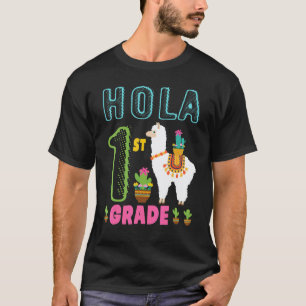 Kaktus Auf Lama Schüler Glücklich Zurück Zur Schul T-Shirt