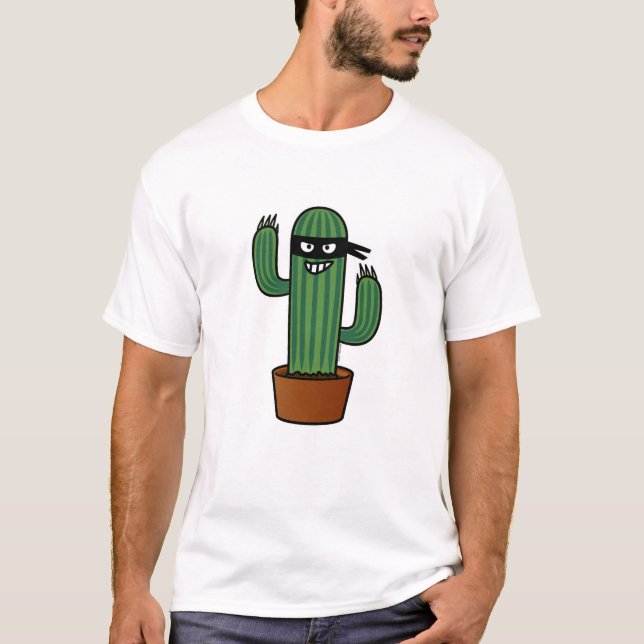 Kaktus bandido ninja verdeckter hinterlistiger T-Shirt (Vorderseite)