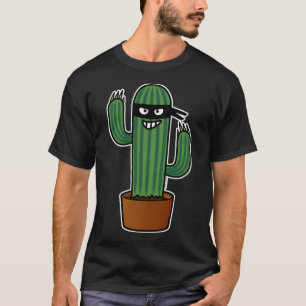 Kaktus-Bandit-Ninja-maskierter hinterhältiger Band T-Shirt