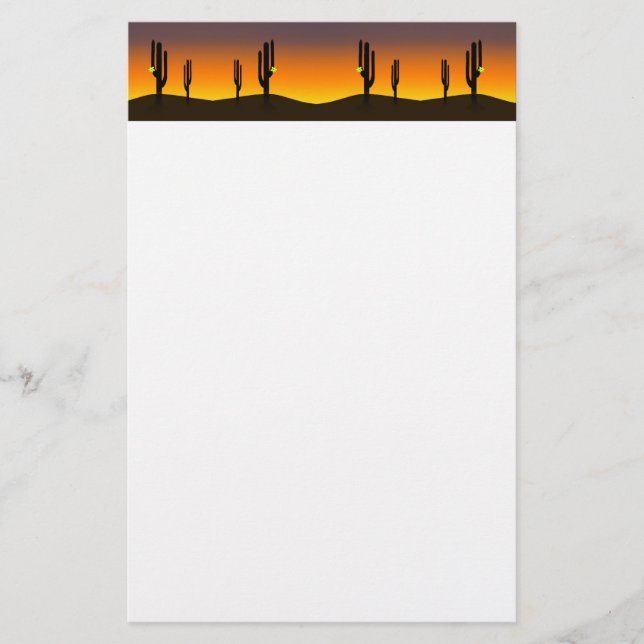 Kaktus-Blume Briefpapier (Vorderseite)