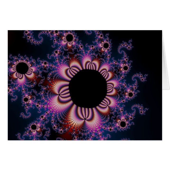 Kaktus-Blume - Fraktal-Karte (Vorderseite (Horizontal))