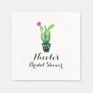 Kaktus Blumen Rustikale Südwestliche Brautparty Serviette